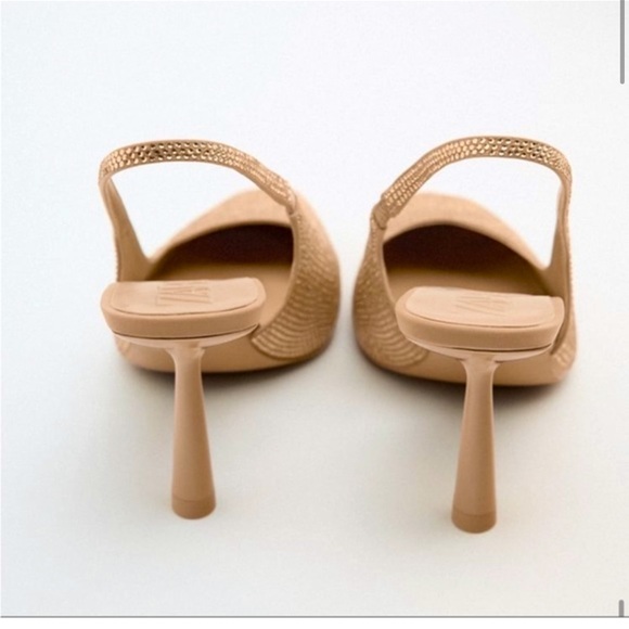 Zara Slingback Rhinestone High Heels - Picture 5 of 5